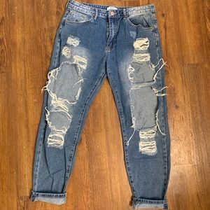Ripped mom jeans